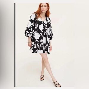 Kate spade x Target Black & White Floral V-Neck Mini Dress